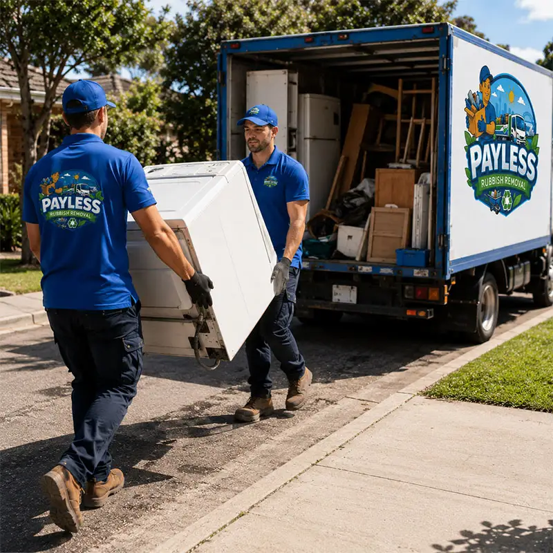 2-payless-rubbish-removal-guys-carrying-a-washing-machine-into-their-truck-in-sydney